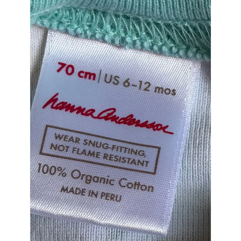 Hannah Andersson HannaJams™ Sleeper (Lemon Stand Aqua) - 6-12 Months